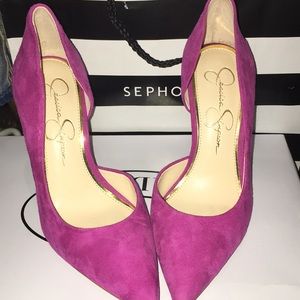 Jessica Simpson hot pink heels
